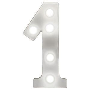 Battery Operated 3D LED Number 1 Light #4