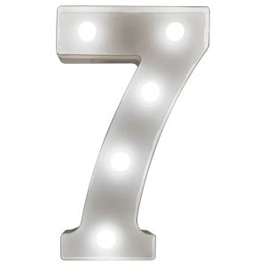 Battery Operated 3D LED Number 7 Light #4