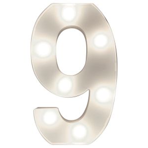 Battery Operated 3D LED Number 9 Light #4