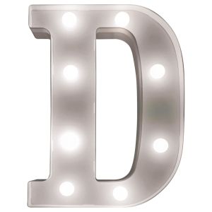 Battery Operated 3D LED Letter D Light #4
