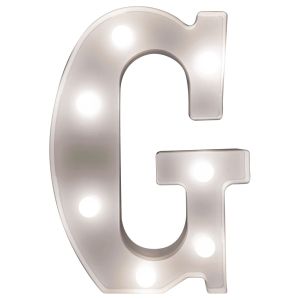 Battery Operated 3D LED Letter G Light #4
