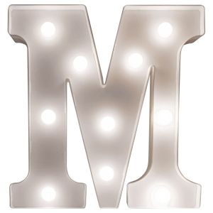 Battery Operated 3D LED Letter M Light #4