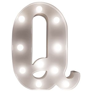 Battery Operated 3D LED Letter Q Light #4