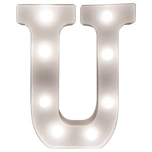 Battery Operated 3D LED Letter U Light #4