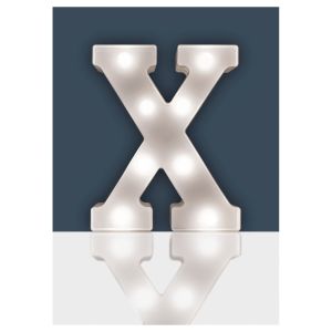 Battery Operated 3D LED Letter X Light