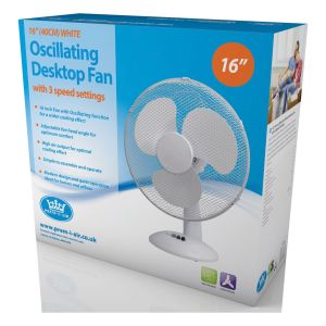 Prem I Air 16 Inch Desk Fan with 3 Speeds White #2