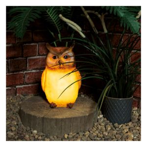 St Helens Solar Garden Ornament Owl