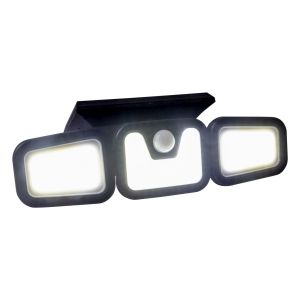 St Helens Solar Powered 3 COB Motion Sensor Wall Security Light