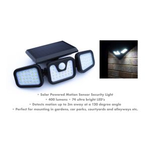 St Helens Solar Powered Motion Sensor Wall Security Light 400 Lumens #3