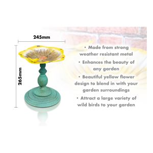 St Helens Ornamental Metal Pedestal Bird Bath #2