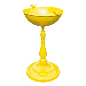 St Helens Ornamental Yellow Pedestal Bird Bath