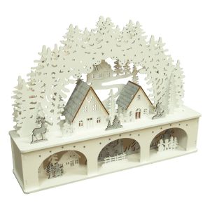 St Helens Battery Powered Wooden Light Up Festive Carvings Scene #2