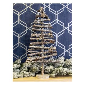 St Helens Battery Powered Birch Wood Christmas Tree Light Effect #4