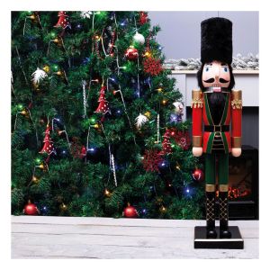 St Helens Nutcracker Christmas Decoration. Red Green