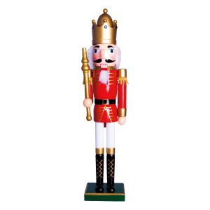 St Helens Nutcracker Christmas Decoration. Red Gold #2