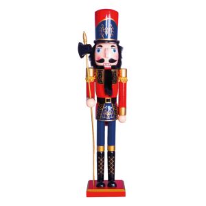 St Helens Nutcracker Christmas Decoration. Red Blue Gold #2