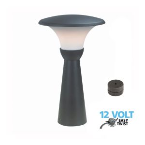Luxform Lighting 12V Perth Short Post Light in Anthracite