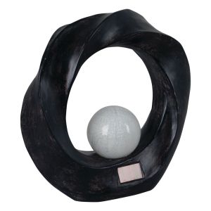 Luxform Lighting Crescent Solar Powered Polystone Garden Ornament