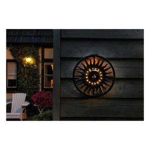 Luxform Lighting Solar LED Light Sun Wall Ornament Old Silver #2