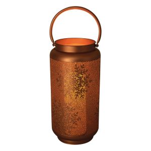 Luxform Lighting Battery Powered Golden Lantern with Snowflakes Design