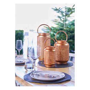 Luxform Lighting Battery Powered Golden Lantern with Snowflakes Design #3