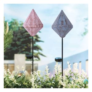 Luxform Lighting Pink Solar LED Oriental Spike Light