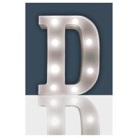 Battery Operated 3D LED Letter D Light