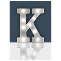 Battery Operated 3D LED Letter K Light