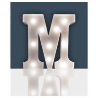 Battery Operated 3D LED Letter M Light