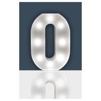 Battery Operated 3D LED Letter O Light