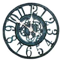 St Helens Vintage Open Face Design Outdoor Clock Green