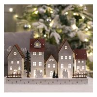 St Helens Battery Powered Wooden Light Up Carvings Festive Scene