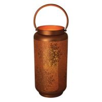 Luxform Lighting Battery Powered Golden Lantern with Snowflakes Design