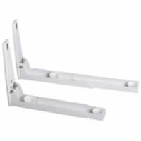 White Microwave Brackets with Extendable Arms