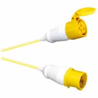 16A 110V Yellow High Current Extension Lead 15mm 24M