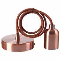 Girard Sudron Metal Suspension In Copper E40 with 2m Textile Cable #1