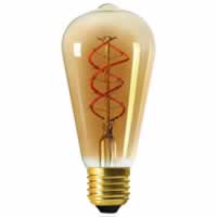 Girard Sudron LED Filament Edison Bulb Twisted (4w) E27 Amber #1