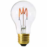 Girard Sudron LED Filament Standard Bulb 3 Loops A60 (3w) E27 Clear
