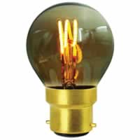 Girard Sudron LED Filament Golfball Bulb 3 Loops G45 (3w) B22 Smoky