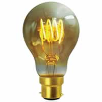 Girard Sudron LED Filament Standard Bulb 4 Loops A60 (4w) B22 Amber