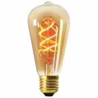 Girard Sudron LED Filament Edison Bulb Twisted (4w) B22 Amber #1