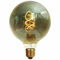 Girard Sudron LED Filament Globe Bulb Twisted G125 (4w) E27 Smoky