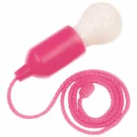 Home and Garden Battery Operated LED Hanging Pull Light. Pink #1