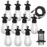 Luxform Hawaii 24V 10 Party Lights with Warm White Bulbs