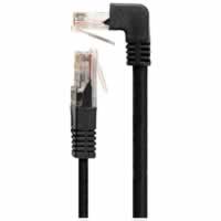 Straight RJ45 Cable to Right Angled Downwards Facing RJ45 Cable 1M
