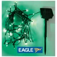 Eagle LED Solar Powered Outdoor String Lights 100 LEDs 10m Length. Green #3