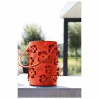 Luxform Solar LED Daisy Flower Lantern. Red #3