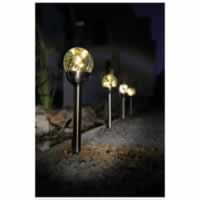 Luxform Conga LED Solar Spike Light with Cracked Glass. Display Pack of 20 #3