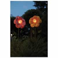 Luxform Anemone Flower Solar Light. Soft Pink. Box of 2 #3
