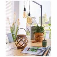 Luxform Solar Metal Rattan Effect Table Light. Swing Model. Box of 2 #3